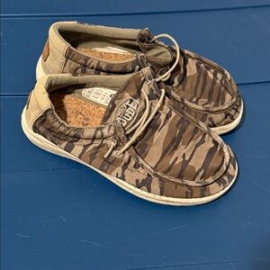 Hey Dude boys Brown Camo Loafers